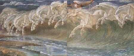 Walter Crane The Horses of Neptune (mk19) Sweden oil painting art